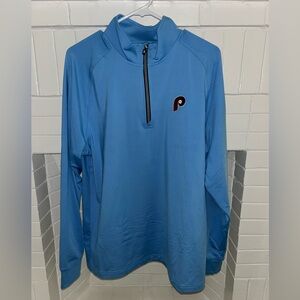 Philadelphia Phillies Cutter & Buck Light Blue Quarter-Zip Pullover